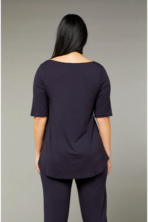 Tani Elbow sleeve swing top in plain colours