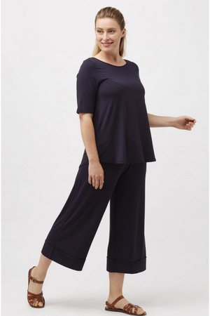 Tani Elbow sleeve swing top in plain colours
