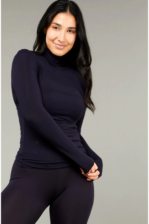 Tani Long Sleeve Turtle Neck Top in Plain colours