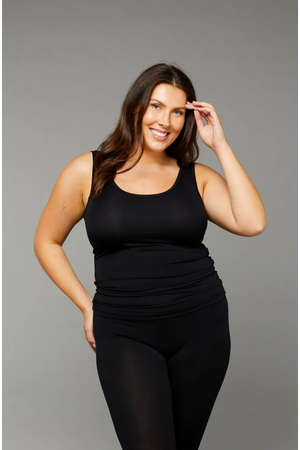 Tani Scoop Neck Fitted Tank Top in plain colours