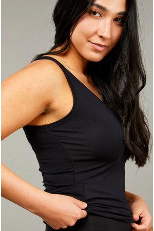 Tani Scoop Neck Fitted Tank Top in plain colours