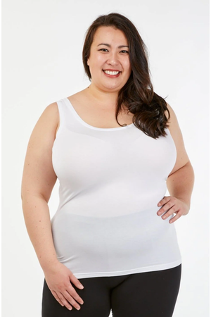 Tani Scoop Neck Fitted Tank Top in plain colours