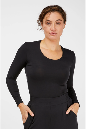 Tani Long Sleeve Scoop neck Tee Top