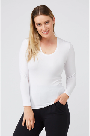 Tani Long Sleeve Scoop neck Tee Top