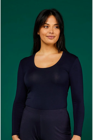 Tani Long Sleeve Scoop neck Tee Top