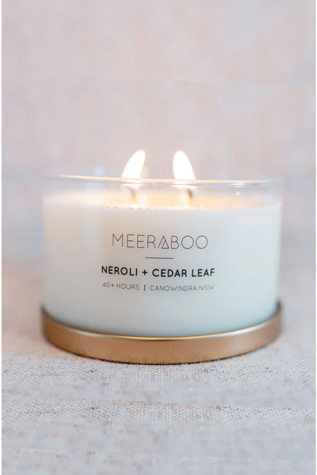 Meeraboo Candle Neroli + Cedar Leaf Gold Lid Soy Candle
