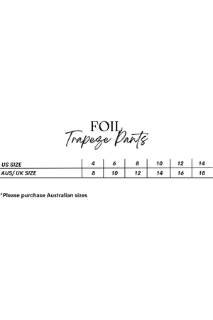 Foil Put The Top Down Trapeze Pant in Black