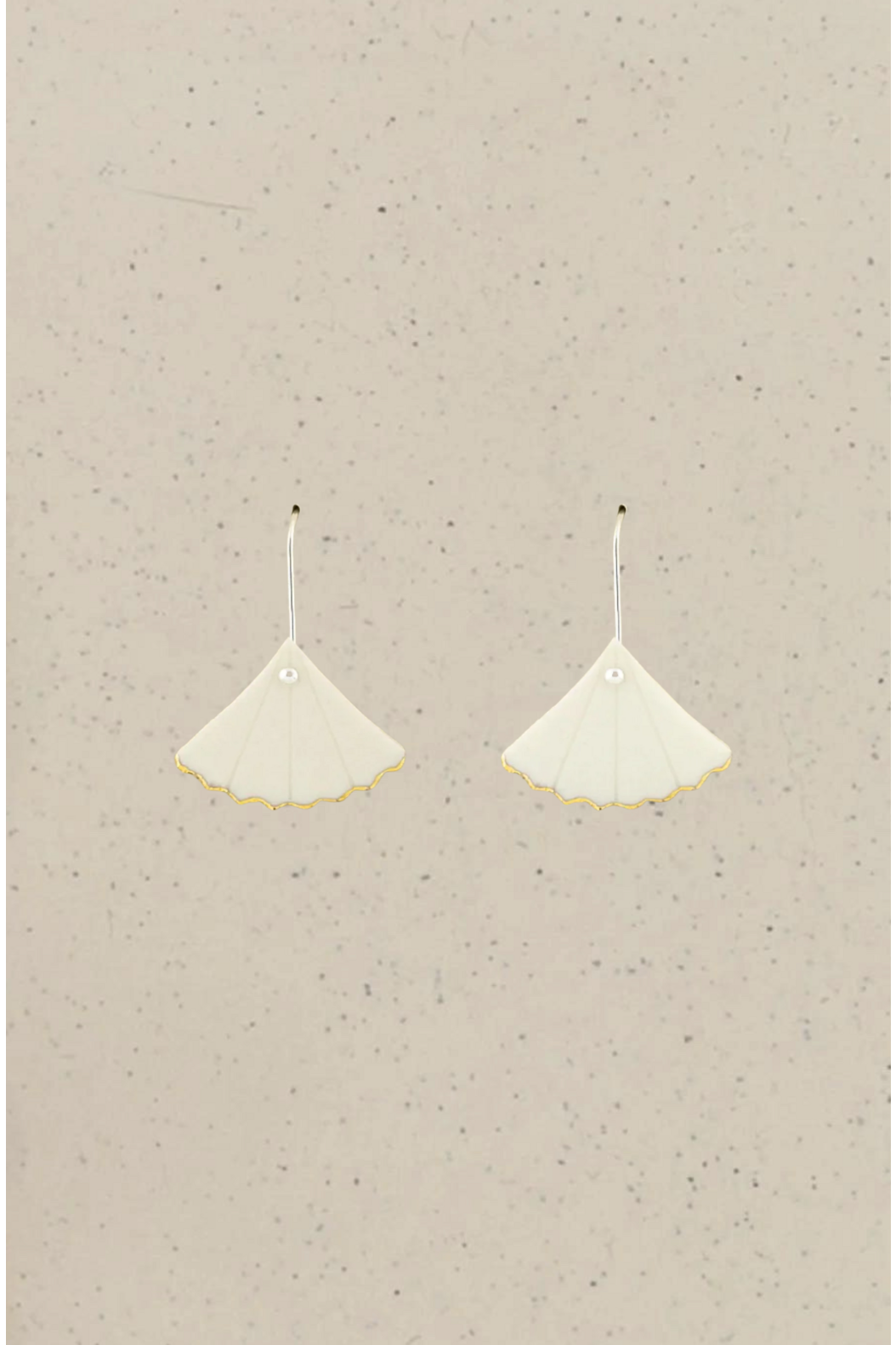 Erin Lightfoot Ginko Drop Earrings in White