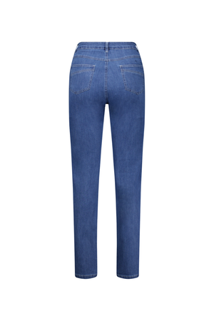 Vassalli Slim Leg Full Length Jean in Mid Wash
