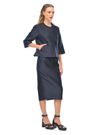 Megan Salmon Corisia Madmen Skirt in Navy