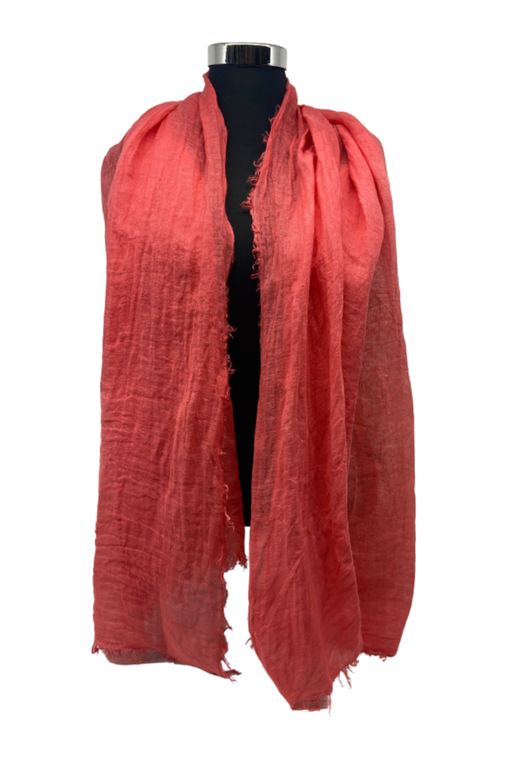 BlueBerry Italia Linen Scarf in Coral