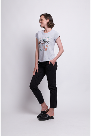 Foil Full Monty Trapeze Trouser with pockets in Black