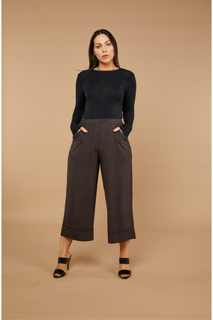 Tani Culotte Resort Pant In Wild Licorice Print