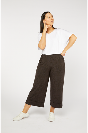 Tani Culotte Resort Pant In Wild Licorice Print