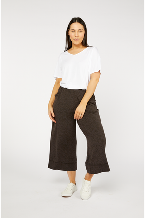 Tani Culotte Resort Pant In Wild Licorice Print