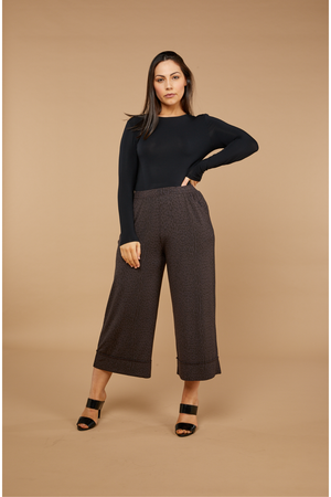 Tani Culotte Resort Pant In Wild Licorice Print
