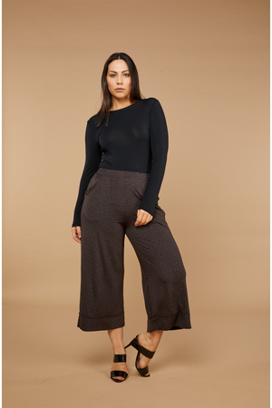 Tani Culotte Resort Pant In Wild Licorice Print