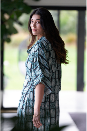 Foil On The Cowl Dress in Adder Girl