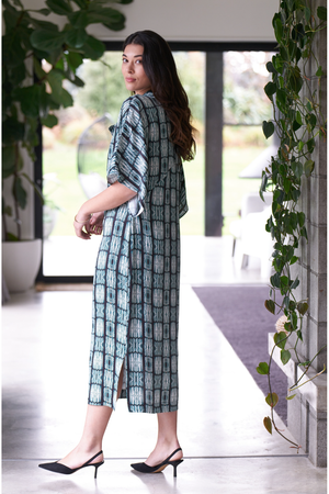 Foil On The Cowl Dress in Adder Girl