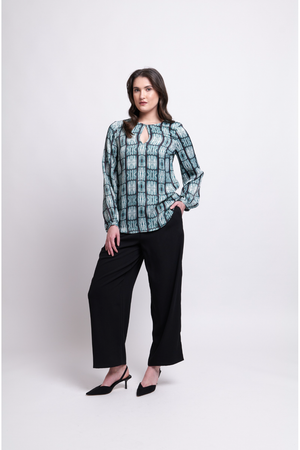 Foil Smooth Talker Top in Adder Girl