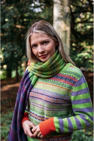 Eribe Knitwear Stobo Fairisle Sweater in Luscious