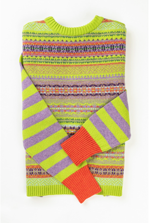 Eribe Knitwear Stobo Fairisle Sweater in Luscious