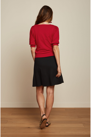 King Louie Border Skirt Milano Uni in Black
