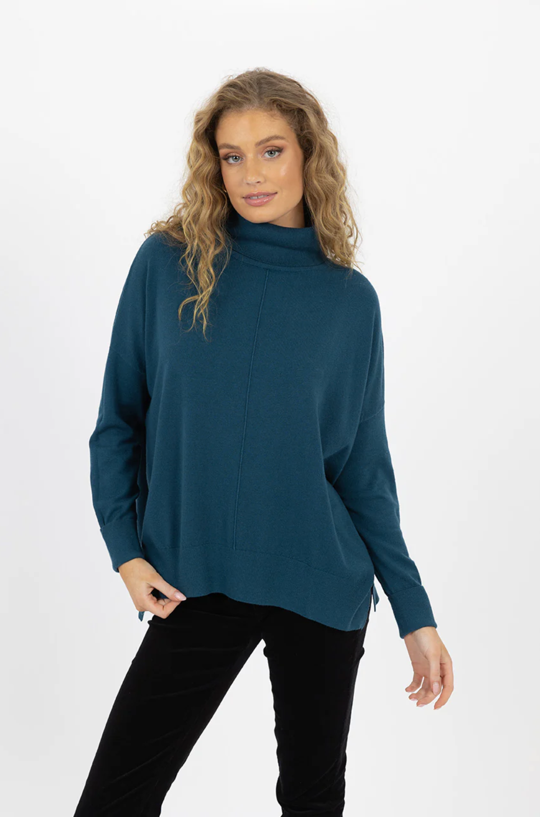 Humidity Monique Sweater in Ocean Blue