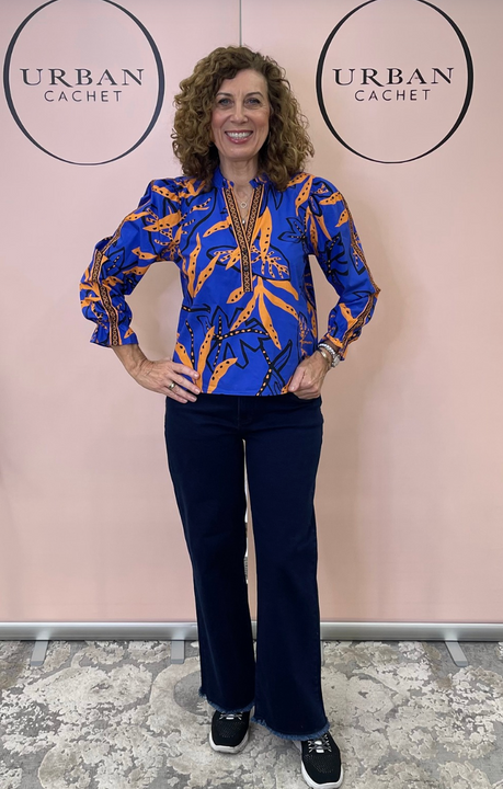 Maude Vivante Ashley Blouse in Royal Fern