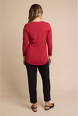 Tani Long Sleeve Cara top in Red Berry