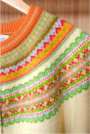 Eribe Knitwear Alpine Short Cardigan in Limoncello