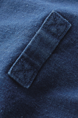 Seasalt Cornwall Starboard Shirt in Mid Wash Rain Slub