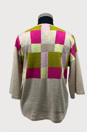 Mansted Denmark Chianti Slub Squared Away Crew in Fuchsia