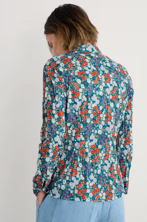 Seasalt Cornwall Larissa Shirt in Wild Hollyhock Dark Drift