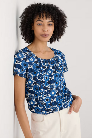 Seasalt Cornwall Appletree T-Shirt in Screenprint Floral Cargo