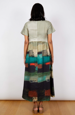 JJ Sisters Ayers Dress in Multi Sage