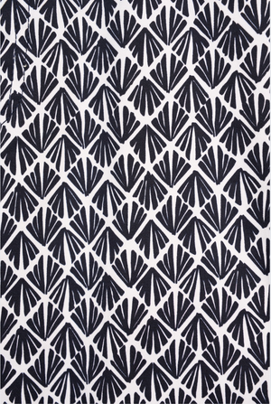 Vassalli Printed Slim Leg 7/8 Length Lightweight Pull on Pant in Fan