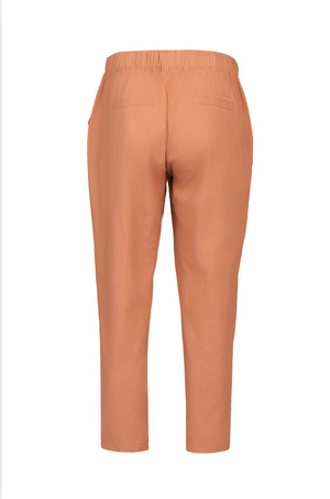 Vassalli Ankle Grazer Slim Leg Elastic Waist Pant in Spice