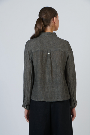 Naturals by O & J Button Through Top/Jacket in Mussel Fleck