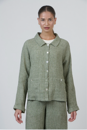 Naturals by O & J Button Through Jacket in Oregano