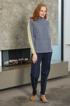 New London Jean Holborn Wide Leg Full Length Jean in Dark Wash