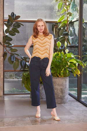 New London Jeans Christow Loose Leg Crop in Dark Wash