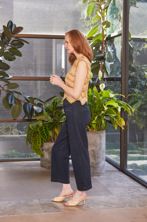 New London Jeans Christow Loose Leg Crop in Dark Wash