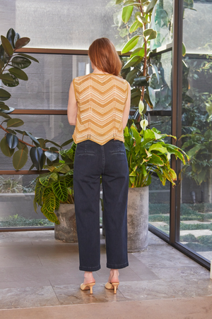 New London Jeans Christow Loose Leg Crop in Dark Wash