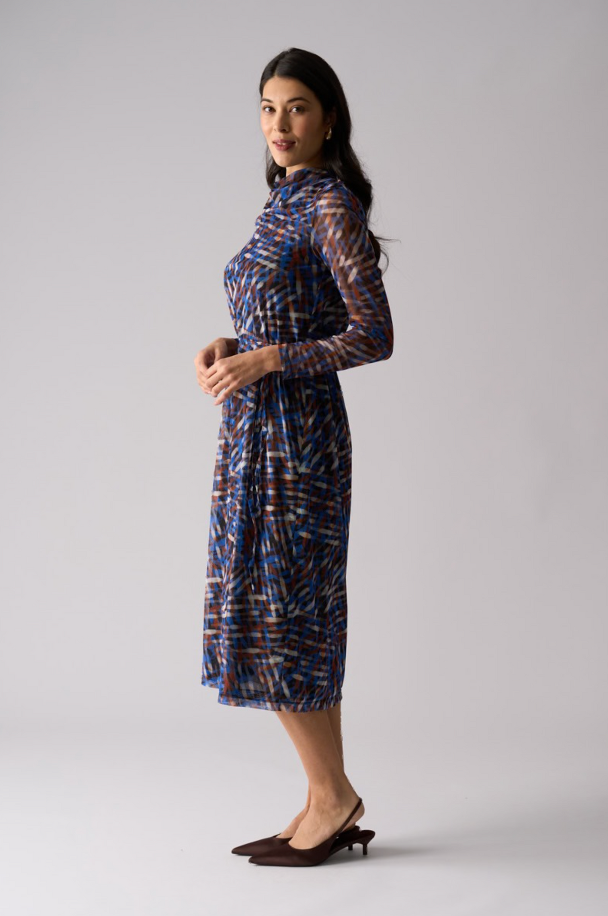 Foil Sheer Fun Dress in Elemental