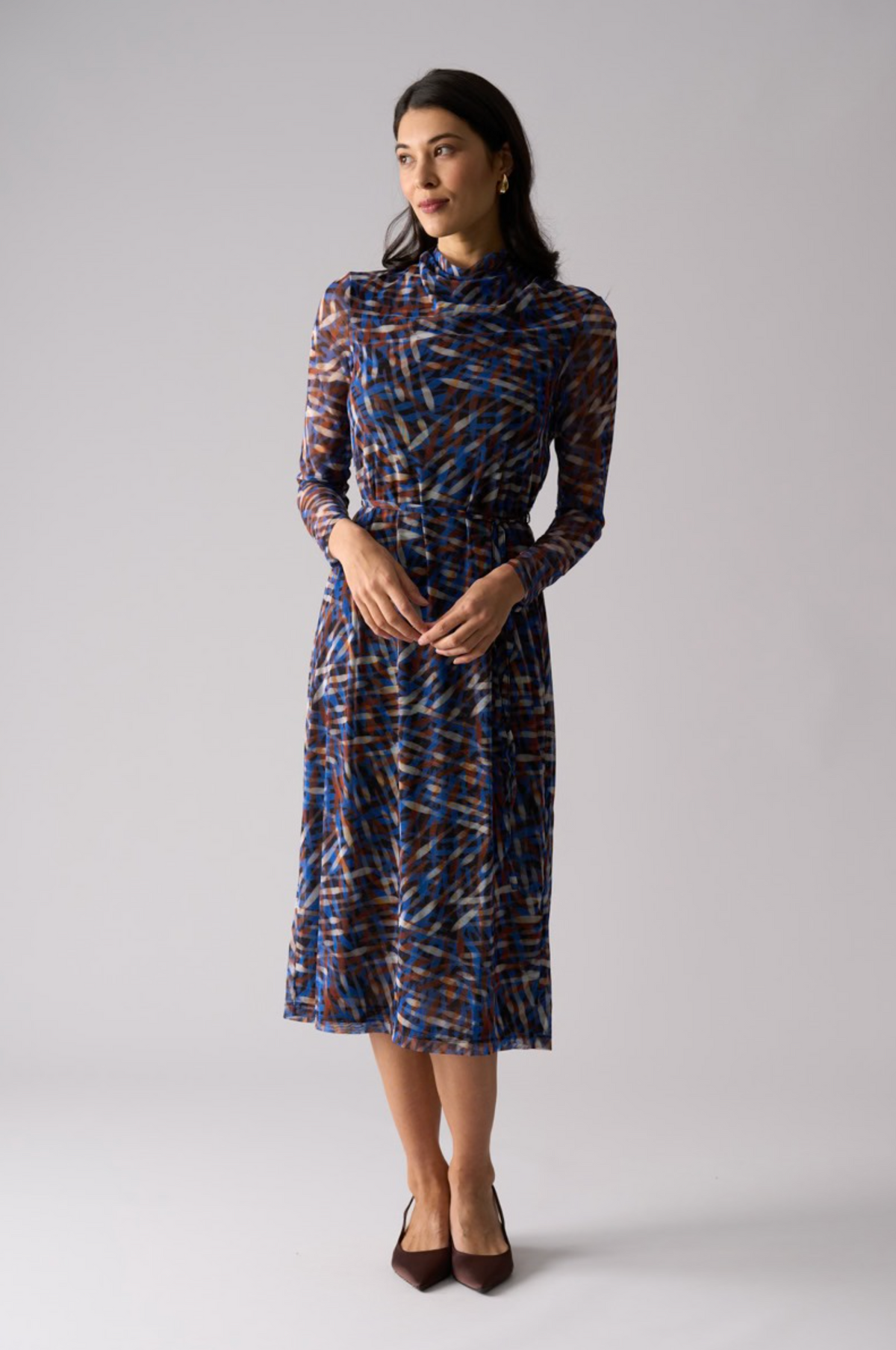 Foil Sheer Fun Dress in Elemental