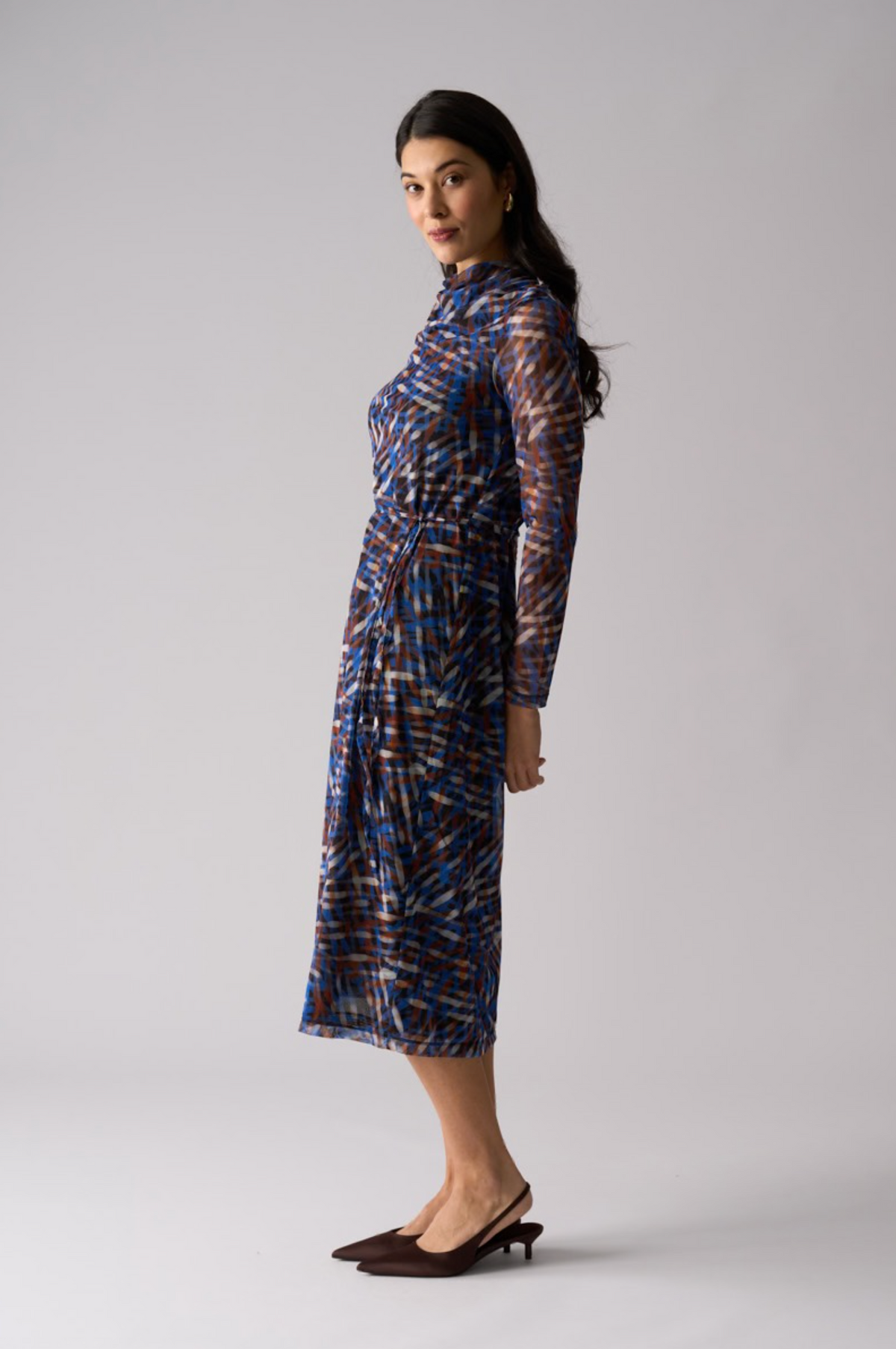 Foil Sheer Fun Dress in Elemental