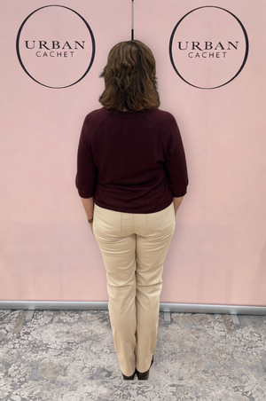 Humidity Grace Top in Merlot