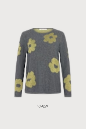 Mansted Denmark Bliss Eco Blooms Crew in Cold Grey