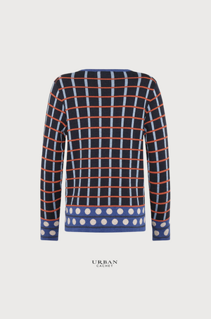 Mansted Oda Eco Box & Balls Sweater in Midnight